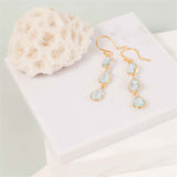 Earrings - Monaco Gold Vermeil & Blue Topaz Triple Earrings