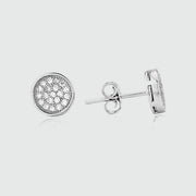 Earrings - Mongeri Sterling Silver & Cubic Zirconia Stud Earrings