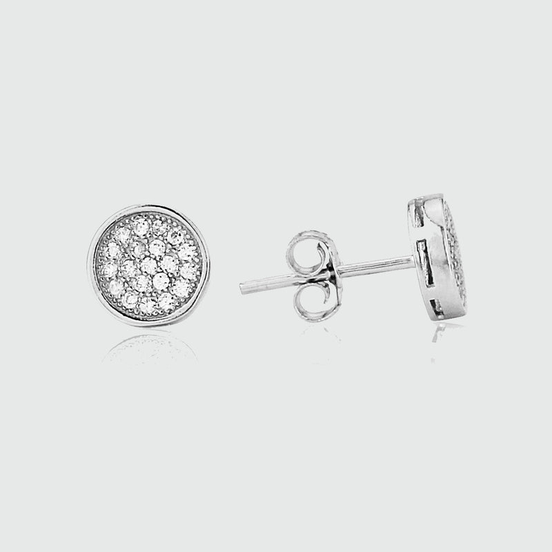 Earrings - Mongeri Sterling Silver & Cubic Zirconia Stud Earrings