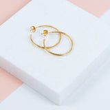 Earrings - Olivera Medium Gold Vermeil Hoop Earrings