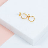 Earrings - Olivera Mini Piccolo Gold Vermeil Hoop Earrings