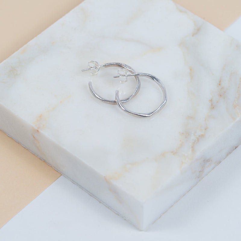 Olivera Piccolo Silver Hoop Earrings