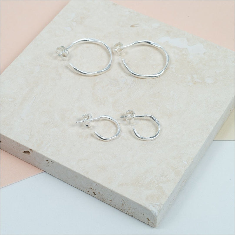 Olivera Piccolo Silver Hoop Earrings