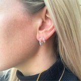Earrings - Olivera Single Mini Piccolo Silver Hoop Earring