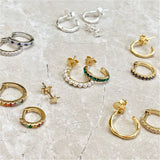 Earrings - Olivera Single Mini Piccolo Silver Hoop Earring