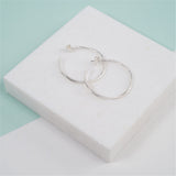 Earrings - Olivera Sterling Silver Large Hoop Earrings