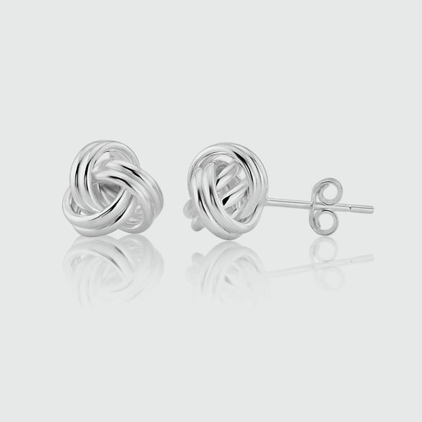 Earrings - Onslow Sterling Silver Double Knot Stud Earrings