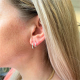 Earrings - Ronda Micro Polished Silver Hoop Earrings