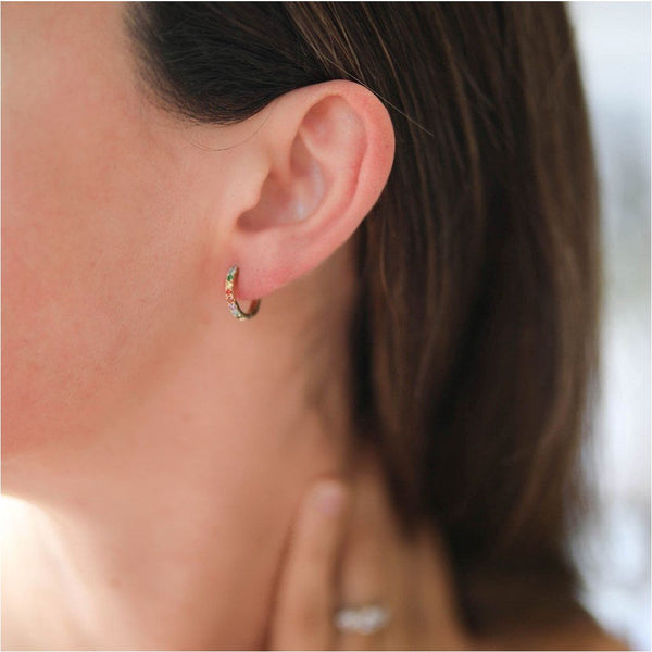 Earrings - Rowfant Single Rainbow Charity Hoop Earring