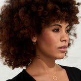 Salina Gold Vermeil & Smokey Quartz Disc Earrings-Auree Jewellery