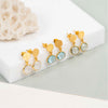 Salina Moonstone & Gold Vermeil Disc Earrings-Auree Jewellery