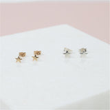 Soho 9ct Gold Mini Star Stud Earrings-Auree Jewellery
