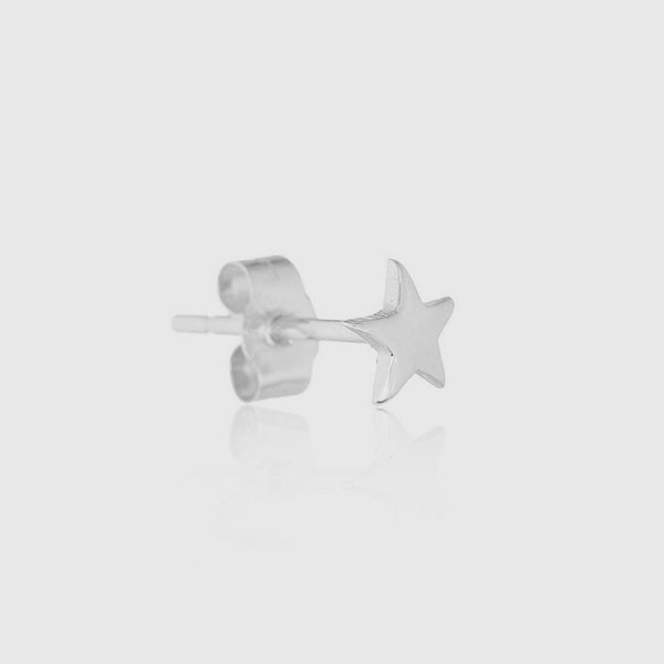 Soho Single Sterling Silver Mini Star Stud Earring
