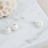 Earrings - Triora Baroque White Pearl & Silver Drop Earrings