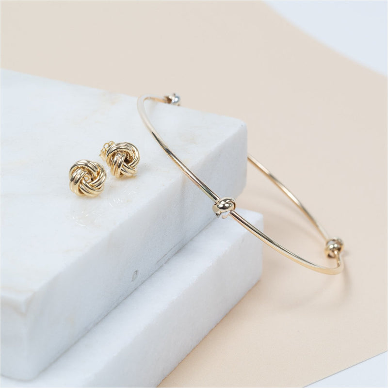 Walton 9ct Yellow Gold Knot Earrings-Auree Jewellery