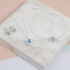 Barcelona March Birthstone Blue Topaz & Silver Jewellery Set-Auree Jewellery