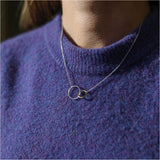 Kelso Sterling Silver & Yellow Gold Interlinking Rings Jewellery Set