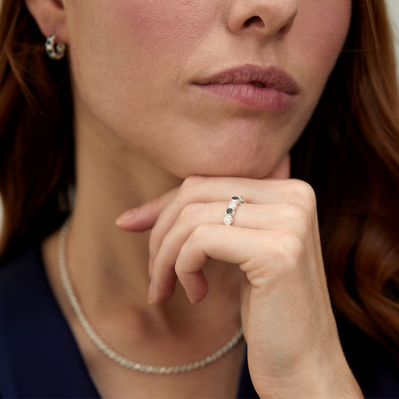 Limited Edition | London Topaz & Moissanite Silver Ring