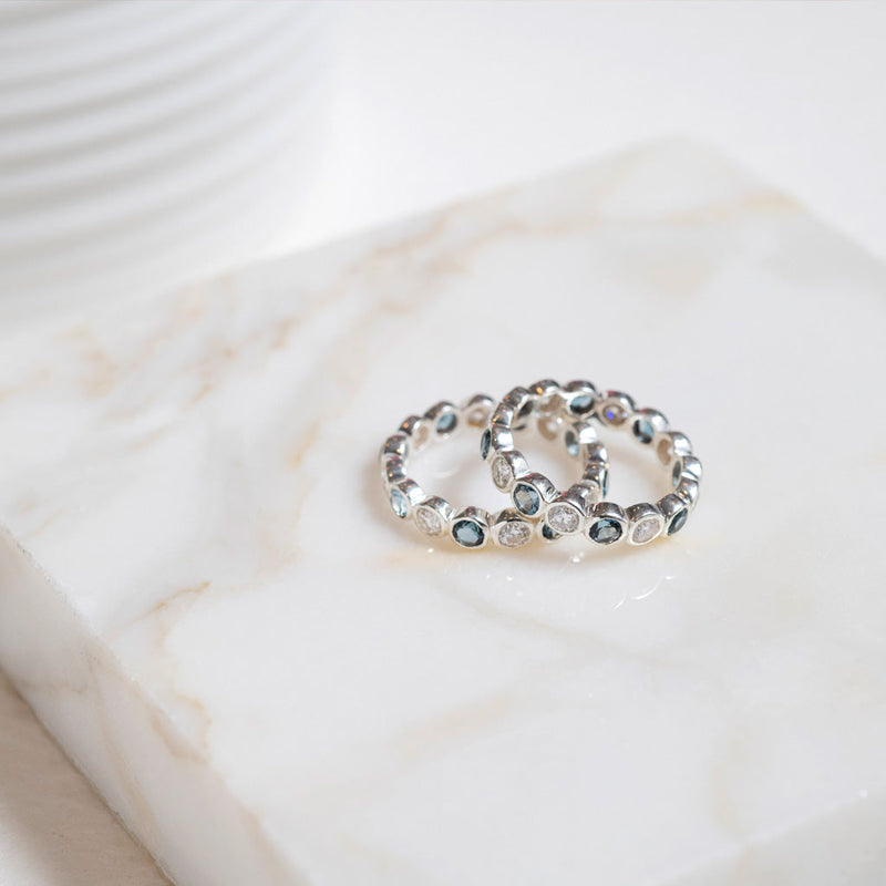 Limited Edition | London Topaz & Moissanite Silver Ring