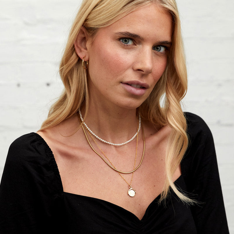 Layering Seychelles Pendant and Pearl Necklace Set-Auree Jewellery