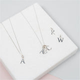 Audley Sterling Silver Alphabet Pendant-Auree Jewellery