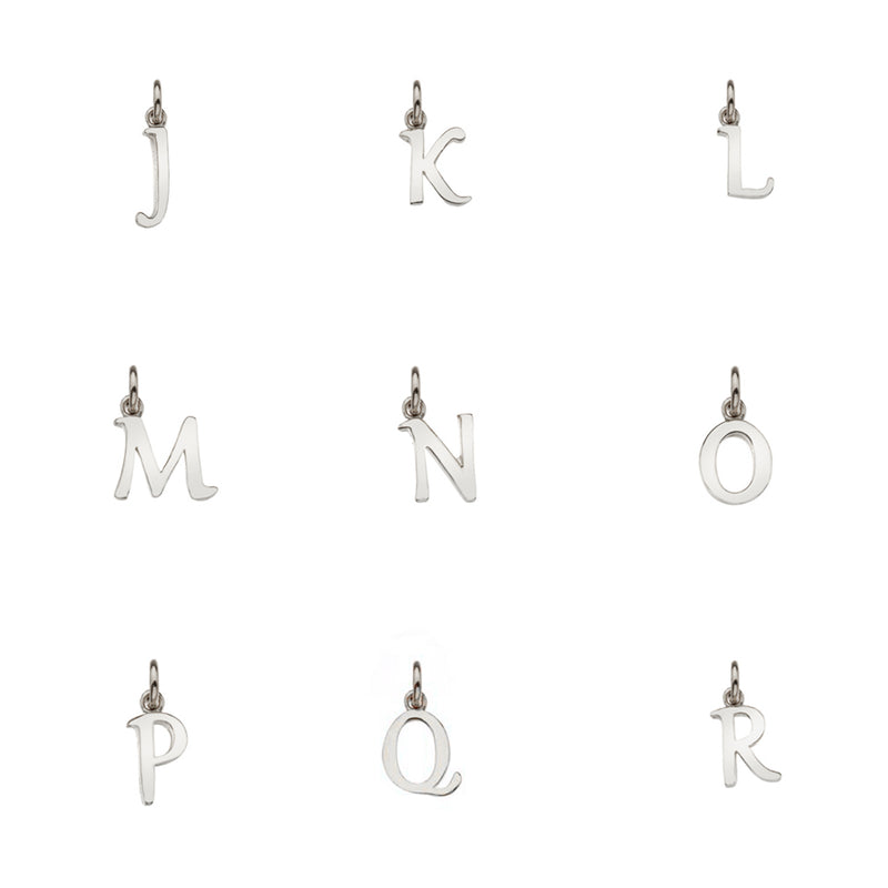 Audley Sterling Silver Alphabet Pendant-Auree Jewellery