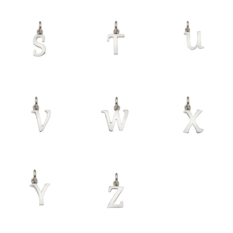 Audley Sterling Silver Alphabet Pendant-Auree Jewellery