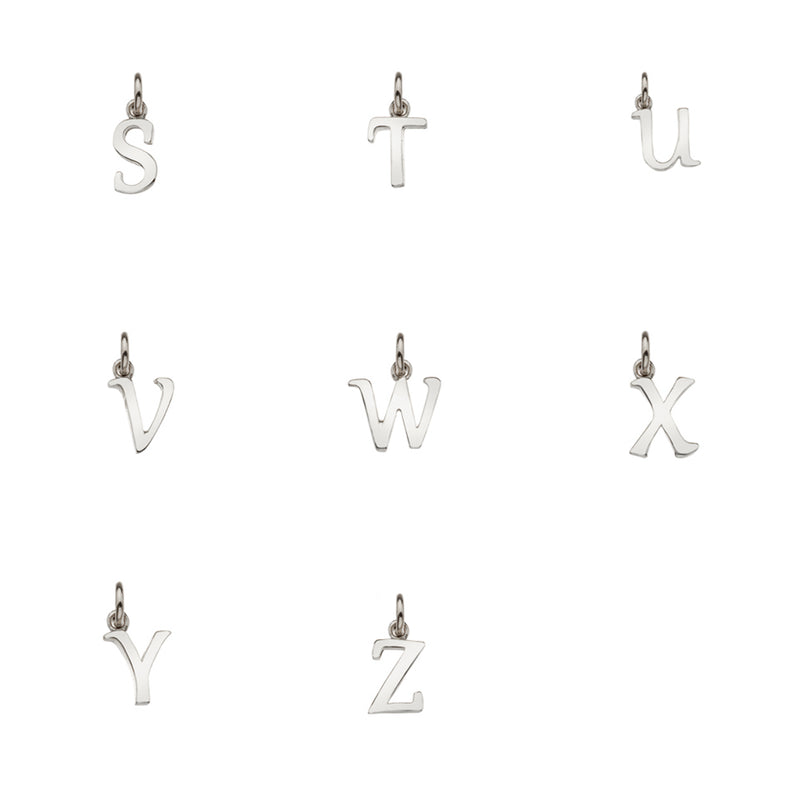 Audley Sterling Silver Alphabet Pendant (no chain)
