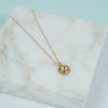 Bali 9ct Gold White Topaz April Birthstone Necklace-Auree Jewellery