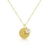 Bali 9ct Gold & White Topaz April Birthstone Pendant-Auree Jewellery