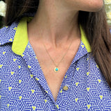 Bali 9ct Gold Turquoise December Birthstone Necklace-Auree Jewellery