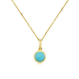 Bali 9ct Gold & Turquoise December Birthstone Pendant-Auree Jewellery