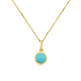 Necklaces & Pendants - Bali December Birthstone Pendant 9ct Gold & Turquoise