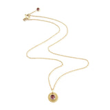 Bali  9ct Gold Amethyst February Birthstone Necklace-Auree Jewellery