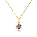 Bali 9ct Gold & Amethyst February Birthstone Pendant-Auree Jewellery