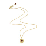 Bali 9ct Gold Garnet January Birthstone Necklace-Auree Jewellery