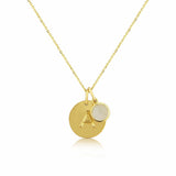 Bali 9ct Gold & Moonstone June Birthstone Pendant-Auree Jewellery