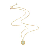 Bali 9ct Gold Blue Topaz March Birthstone Necklace