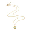 Bali 9ct Gold Blue Topaz March Birthstone Necklace-Auree Jewellery