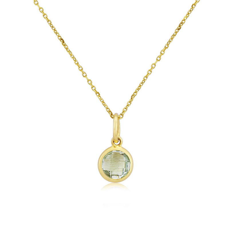 Bali 9ct Gold & Blue Topaz March Birthstone Pendant-Auree Jewellery