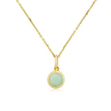 Bali 9ct Gold & Chrysoprase May Birthstone Pendant-Auree Jewellery