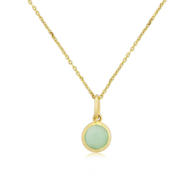 Bali 9ct Gold & Chrysoprase May Birthstone Pendant-Auree Jewellery