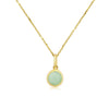 Bali 9ct Gold & Chrysoprase May Birthstone Pendant-Auree Jewellery