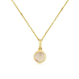 Necklaces & Pendants - Bali October Birthstone Pendant 9ct Gold & Rose Quartz