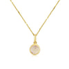 Bali 9ct Gold & Rose Quartz October Birthstone Pendant-Auree Jewellery