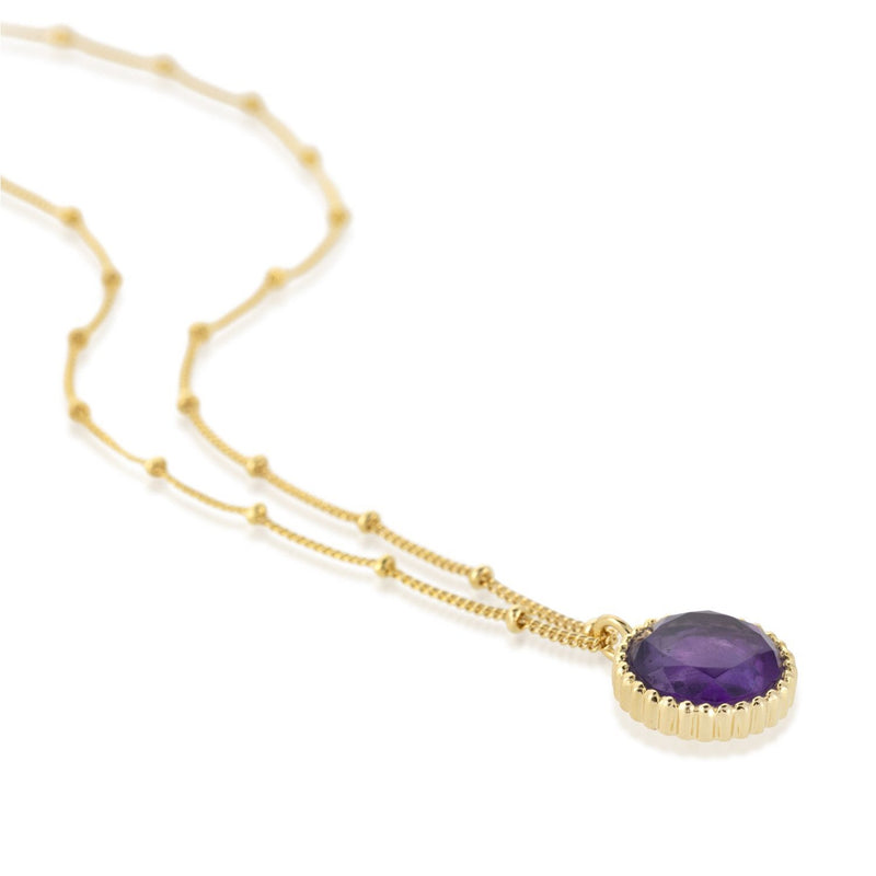 Barcelona February Amethyst Birthstone Necklace-Auree Jewellery