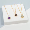 Barcelona February Amethyst Birthstone Necklace-Auree Jewellery