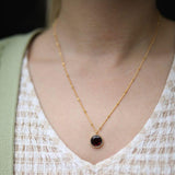 Barcelona January Garnet Birthstone Necklace