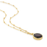 Barcelona January Garnet Birthstone Necklace-Auree Jewellery