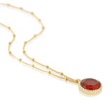 Barcelona July Carnelian Birthstone Necklace-Auree Jewellery